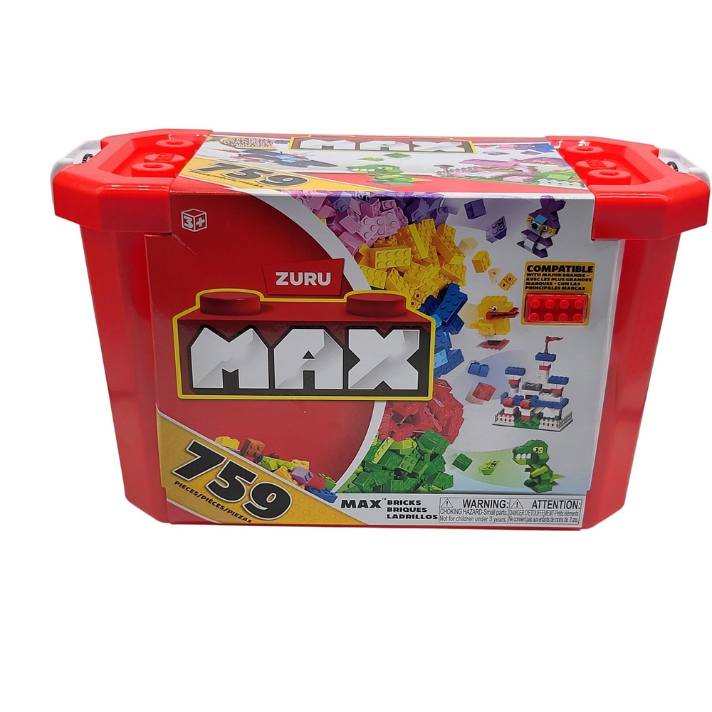 Zuru Max Bricks 759 Pieces Building Blocks Red Storage Box Set